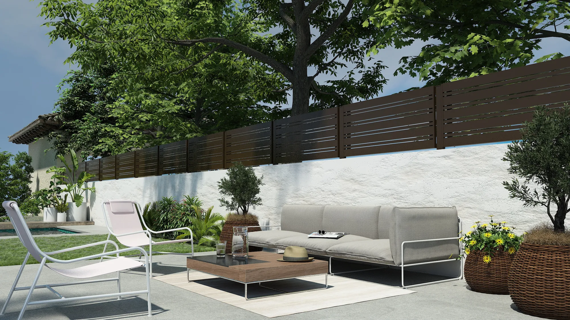 Clôture LANN ral 8014 Brun Sépia