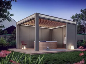 pergola_autoportante_saluminium_poppy_kostum_RAL7035_ton bois bouleau_lames_pleines_150_decor_lorette